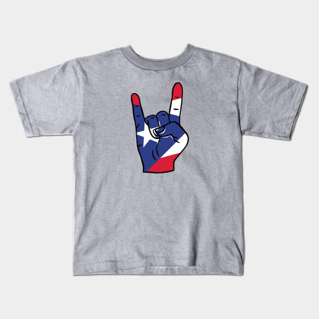 Rock On, Puerto Rico Kids T-Shirt by SLAG_Creative